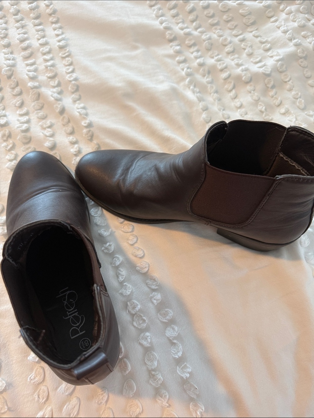 Brown Leather Chelsea Ankle Boots